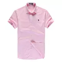 chemises ralph lauren hommes coton tentation 2013 manche courte polo single pony pink